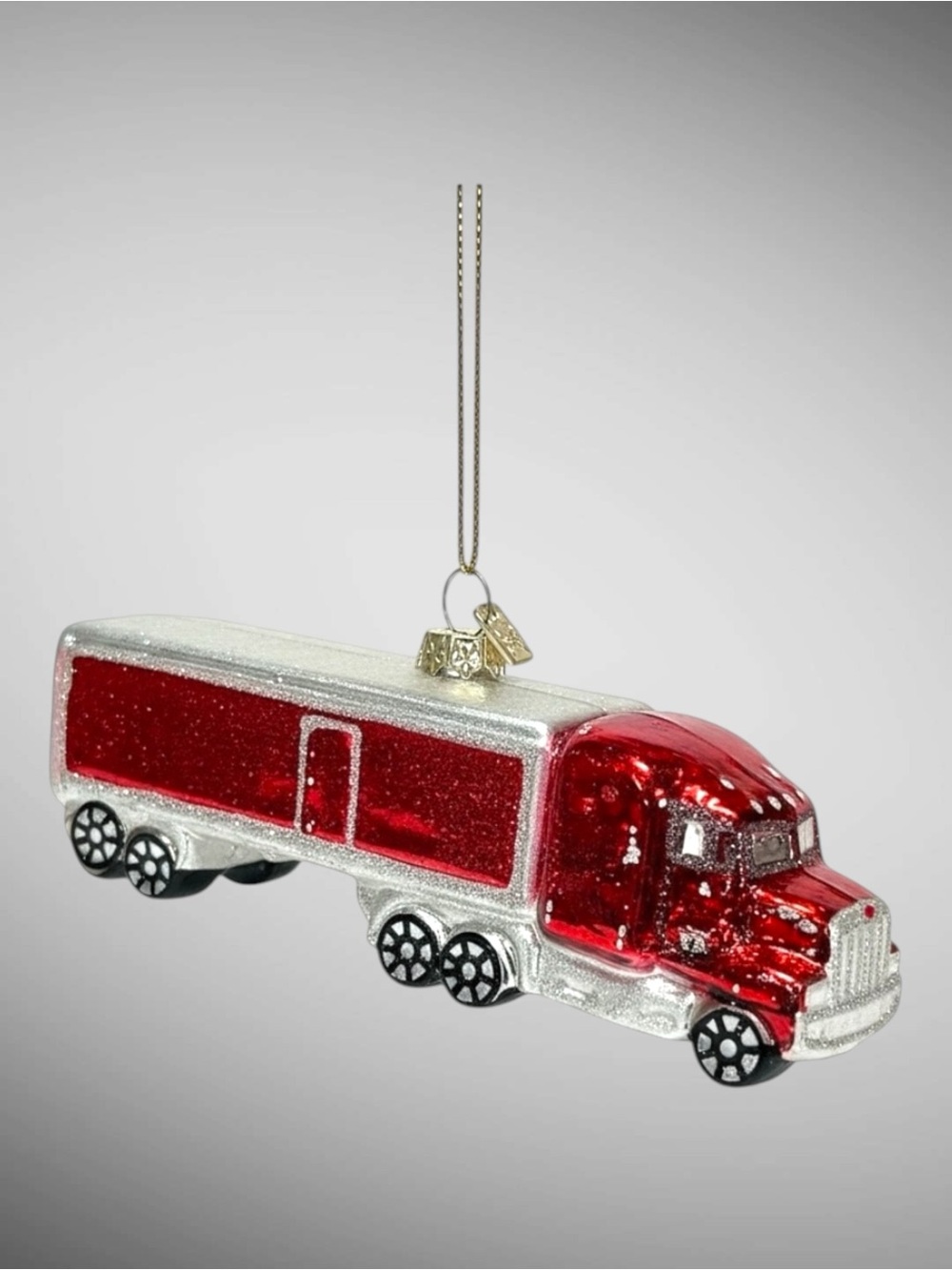 Christmas Ornament Semi Truck 18 Wheeler Big Rig Diesel Tractor Trailer